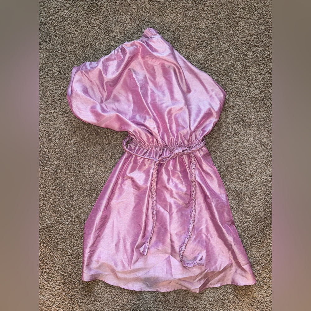 One Shoulder Lavender Dress
